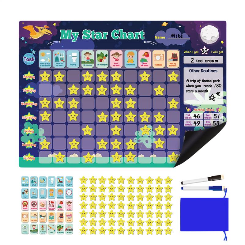 Baby Food Chart - Tableau de récompense magnétique, jouets pour