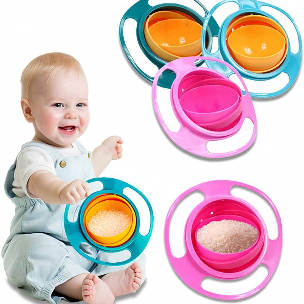 Baby Food Chart - Bol d'alimentation gyroscopique pour bébé, Rotation