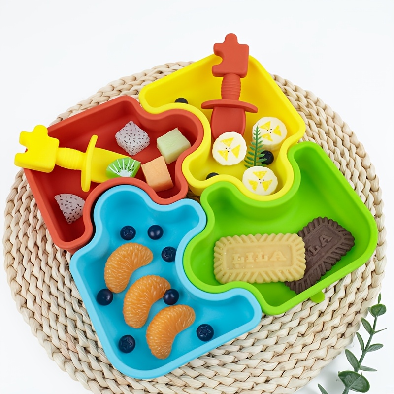 Baby Food Dinner - Ustensile d'alimentation en Silicone pour bébé,