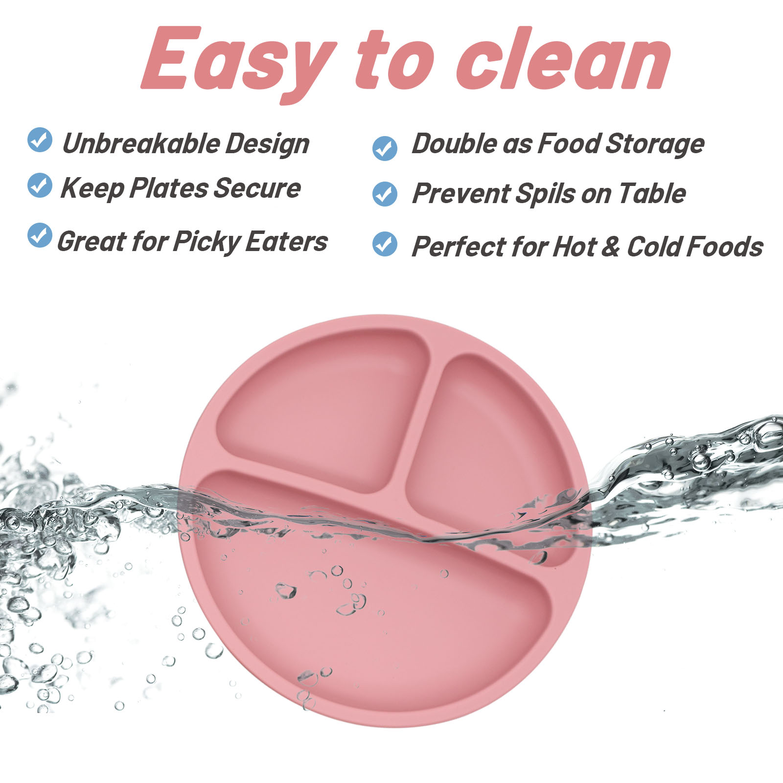 Plaque fendue en silicone de q - Baby Food Dinner avis et prix